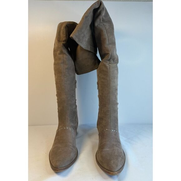 Report Zaria Women's Size 8 Light Brown Over The Knee Dressy Tall Stretchy Sock - Picture 2 of 16